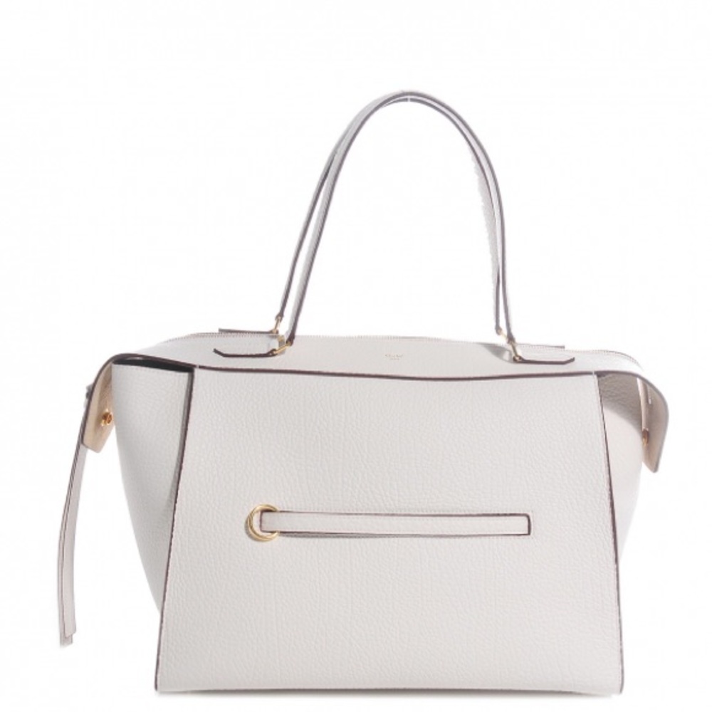 NWT CÉLINE Bullhide Calfskin Medium Ring Bag White